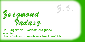 zsigmond vadasz business card